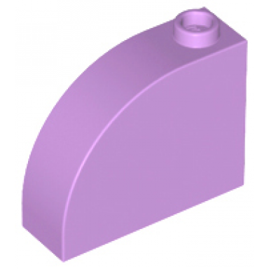 medium lavender slope curved 3 x 1 x 2 with hollow stud