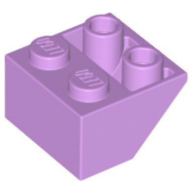 medium lavender slope inverted 45 2 x 2 with flat bottom pin