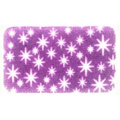 medium lavender cloth carpet rug 4 x 6 with white stars pattern