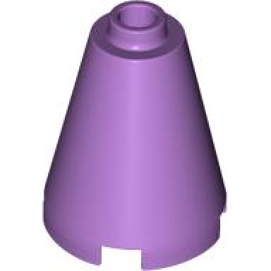 medium lavender cone 2 x 2 x 2 - open stud