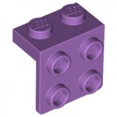 medium lavender bracket 1 x 2 - 2 x 2