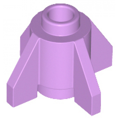 medium lavender brick round 1 x 1 with fins