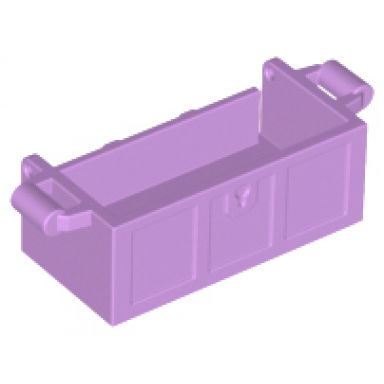 medium lavender container treasure chest bottom with slots in back