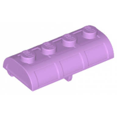 medium lavender container treasure chest lid curved with thick hinge