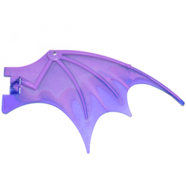medium lavender dragon wing 19 x 11 with marbled trans-purple trailing edge pattern