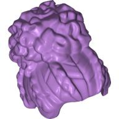 medium lavender minifigure hair female coiled with large high bun