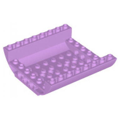 medium lavender slope curved 8 x 8 x 2 inverted double