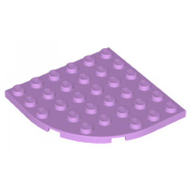 medium lavender plate round corner 6 x 6