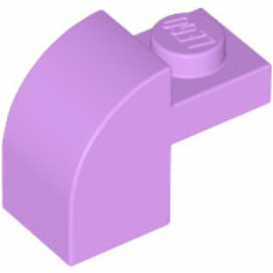 medium lavender slope curved 2 x 1 x 1 1 3 with recessed stud