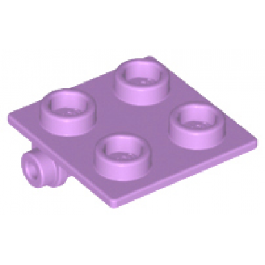 medium lavender hinge brick 2 x 2 top plate