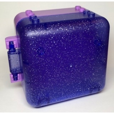 medium lavender container box 3 x 8 x 6 2 3 with glitter trans-purple front 64454 64462