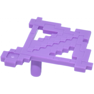 medium lavender minifigure weapon crossbow with arrow pixelated minecraft