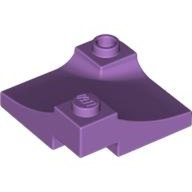 medium lavender arch 3 x 3 inverted corner with raised hollow stud