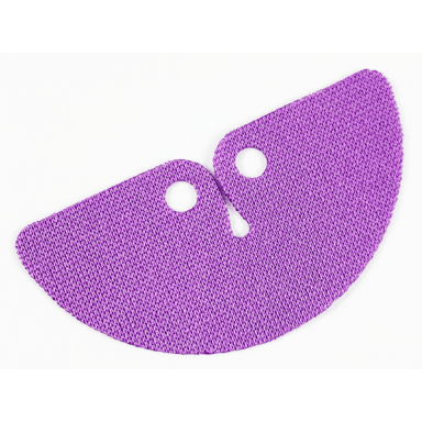 medium lavender mini doll cape cloth short and round with 2 small top holes teardrop neck cut - spongy stretchable fabric