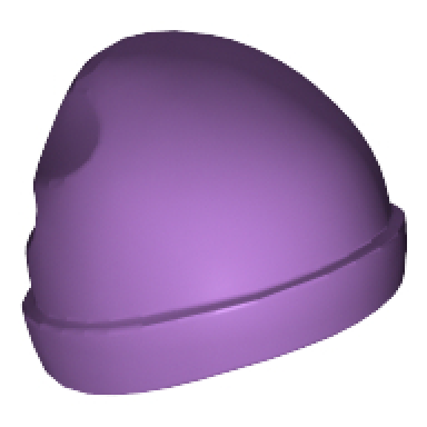 medium lavender minifigure headgear cap beanie