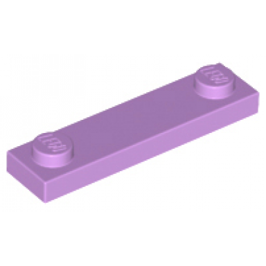 medium lavender plate modified 1 x 4 with 2 studs without groove