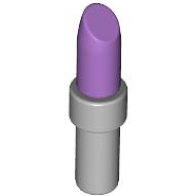 medium lavender minifigure utensil lipstick with light bluish gray handle pattern