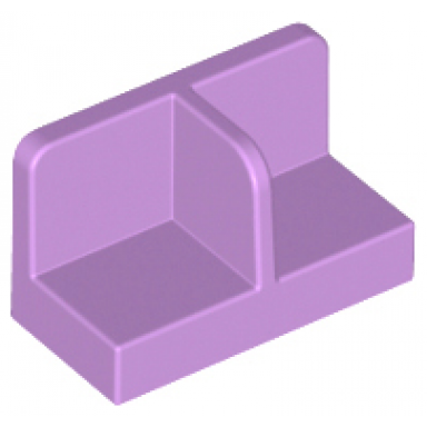 medium lavender panel 1 x 2 x 1 with rounded corners and center divider