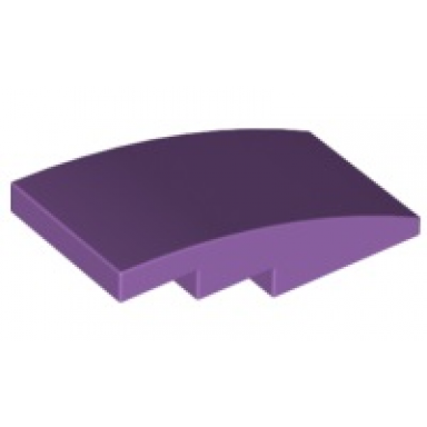 medium lavender slope curved 4 x 2