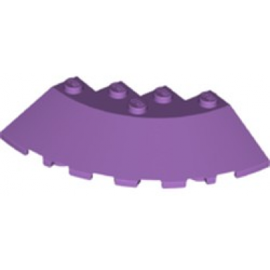 medium lavender brick round corner 6 x 6 with slope 33 edge facet cutout