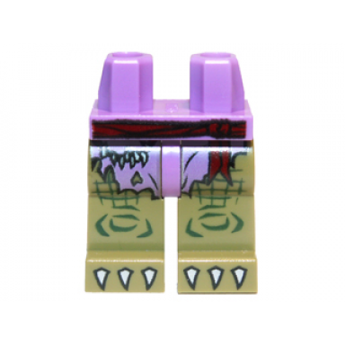 medium lavender hips and olive green legs with medium lavender loincloth and white claws pattern