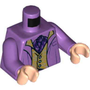 medium lavender torso jacket over gold and silver vest pattern medium lavender arms light nougat hands