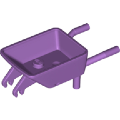 medium lavender minifigure utensil wheelbarrow frame