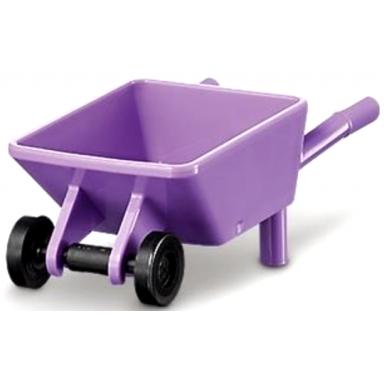 medium lavender minifigure utensil wheelbarrow with black trolley wheels 98288 2496