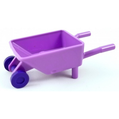 medium lavender minifigure utensil wheelbarrow with dark purple trolley wheels 98288 2496