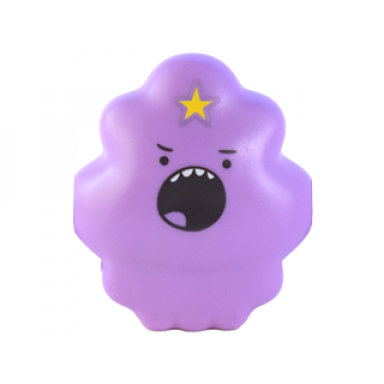 medium lavender body adventure time lumpy space princess with yellow star and round open mouth pattern