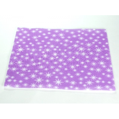 medium lavender duplo cloth blanket 8 x 10 cm with white stars pattern