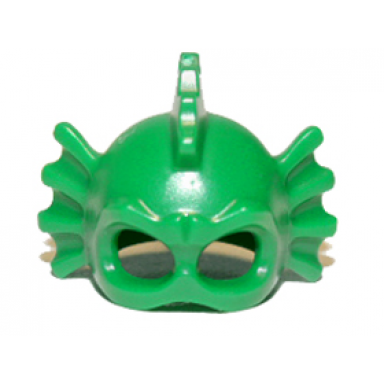 minifigure headgear head cover swamp creature with eye holes fins and spikes