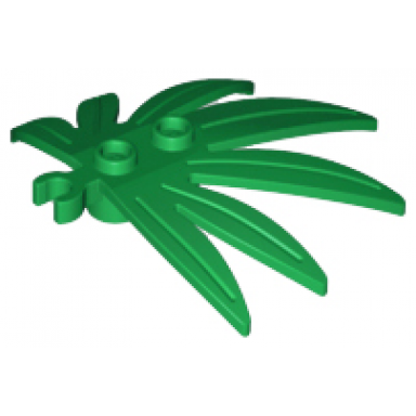 green plant leaves 6 x 5 swordleaf with open o clip thick