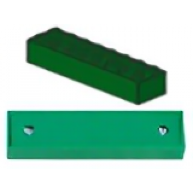 green magnet brick modified 2 x 8 sealed base
