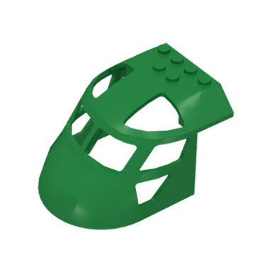green aircraft fuselage forward top curved 6 x 8 x 4