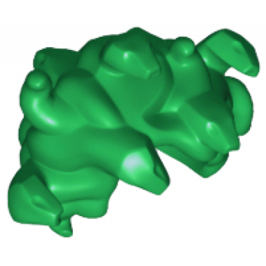 green minifigure hair entwined snakes short