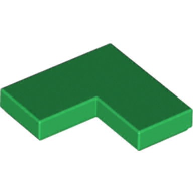 green tile 2 x 2 corner