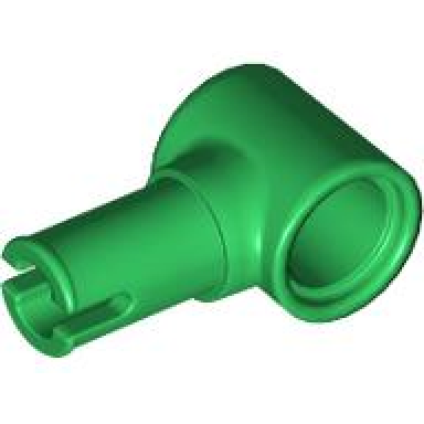 green technic pin with friction ridges and pin hole