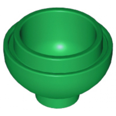 green brick round 2 x 2 dome bottom