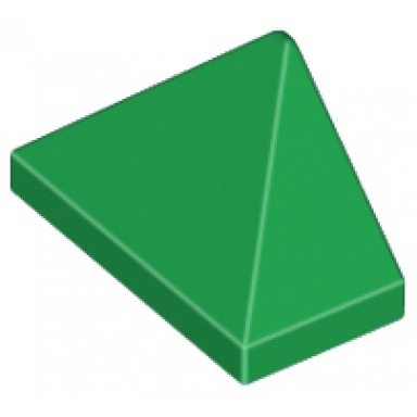 green slope 45 2 x 1 triple with bottom stud holder