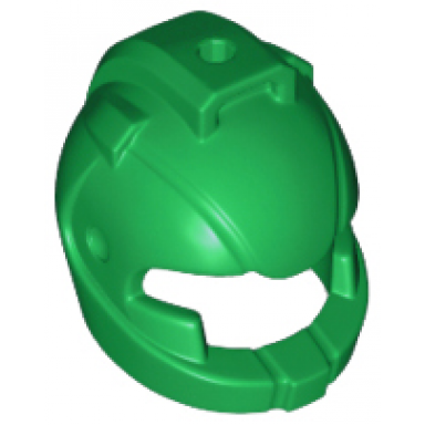 green minifigure headgear helmet space with air intakes and hole on top