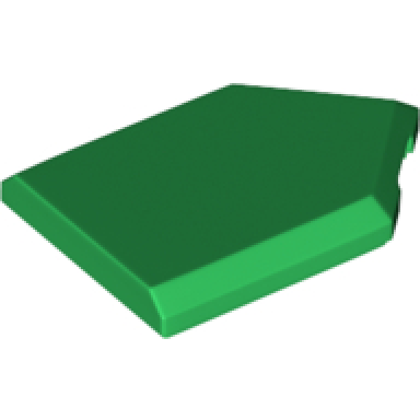 green tile modified 2 x 3 pentagonal