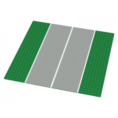 baseplate road 32 x 32 7-stud straight with plain runway wide pattern