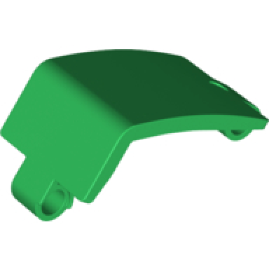 green technic panel curved 3 x 5 x 3