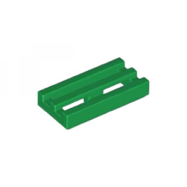 green tile modified 1 x 2 grille with bottom groove