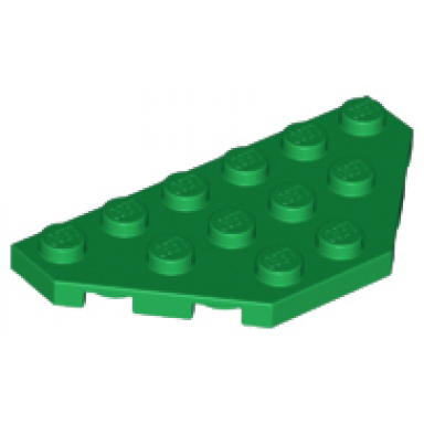 green wedge plate 3 x 6 cut corners