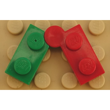 green hinge plate 1 x 4 swivel with red top 2429 2430