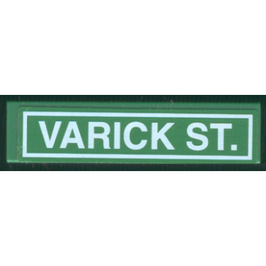green tile 1 x 4 with varick st pattern sticker - set 4853