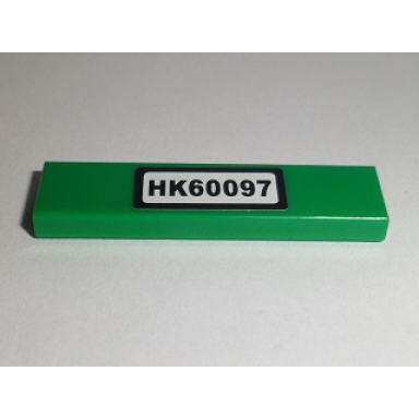 green tile 1 x 4 with hk60097 pattern sticker - set 60097
