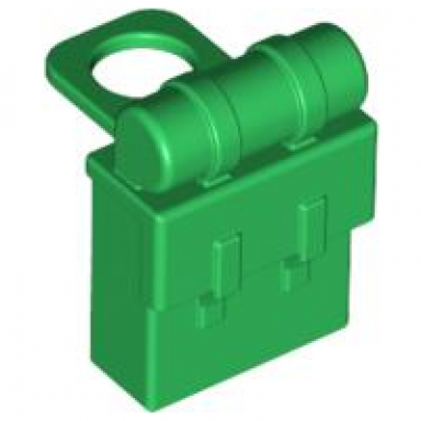 green minifigure backpack non-opening